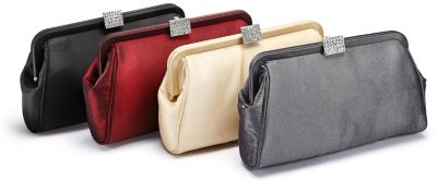 Shimmery Satin Evening Bag