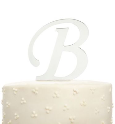 Mirrored Initial Cake Topper