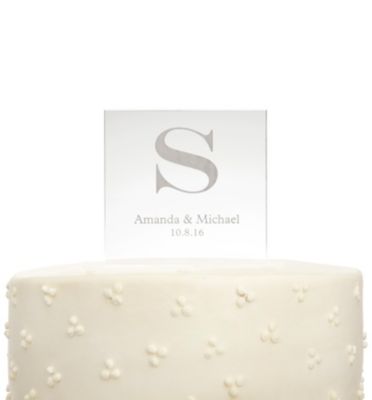 Personalized Acrylic Square Cake Topper