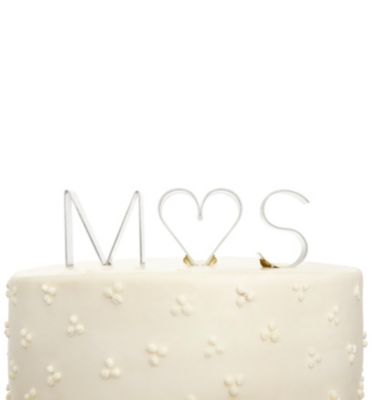 Modern Initial Cake Topper