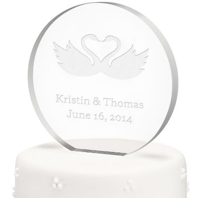 personalized acrylic round cake topper