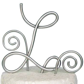 Twirl Initial Cake Topper