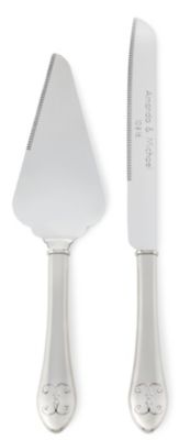 Silver Parisian Romance Cake Knife & Server Set