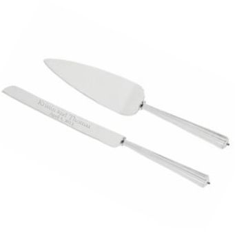 Monique Lhuillier Modern Love Cake Knife & Server Set