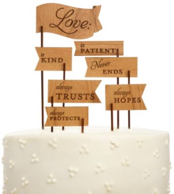Love is Patient Cake Topper