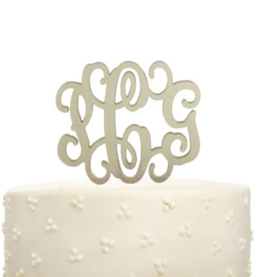 Wedding Cake Initial Toppers on Wedding Reception   Wedding Cake Toppers   Acrylic Monogram Cake
