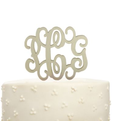 Acrylic Monogram Cake Topper