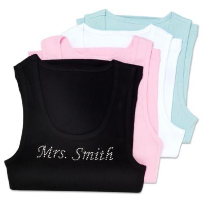 Personalized Rhinestone Mrs. Tank