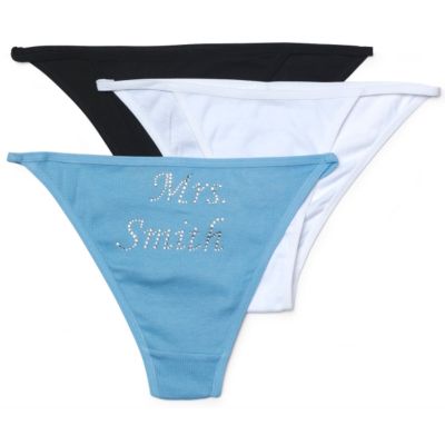 Personalized Rhinestone Mrs. Brief