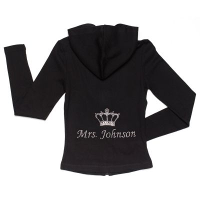 Personalized Mrs. Rhinestone Hoodie With Crown