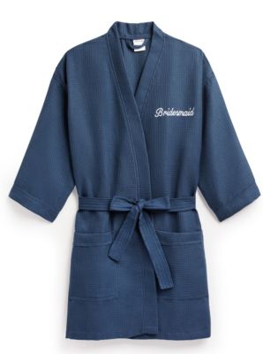 Bridesmaid Waffle Weave Kimono Robe