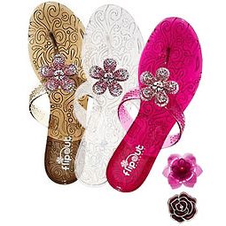 FlipOut™ Jelly Sandals - Pink Daisy