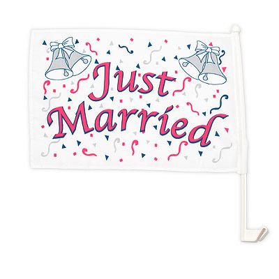Just Married Car Flag