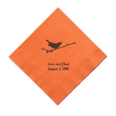 Personalized Napkins - BEVERAGE (Bird on Branch)