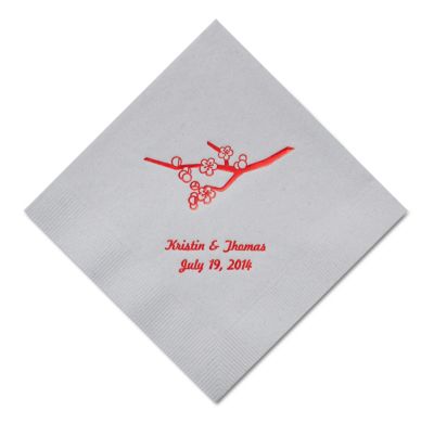 Personalized Napkins - BEVERAGE (Cherry Blossom)