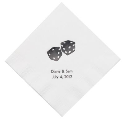 Personalized Napkins - BEVERAGE (Dice)