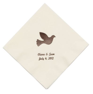 Personalized Napkins - BEVERAGE (Dove)