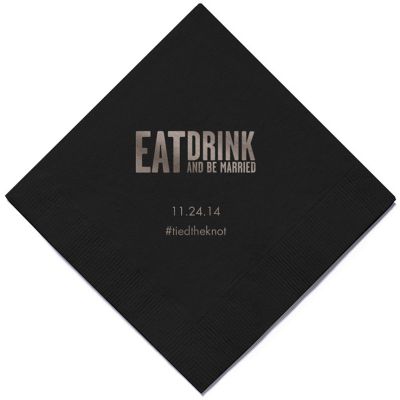 Personalized Napkins - BEVERAGE (Eat, Drink... Block)
