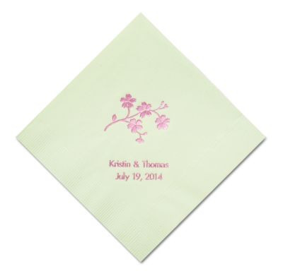 Personalized Napkins - BEVERAGE (Forget Me Not)