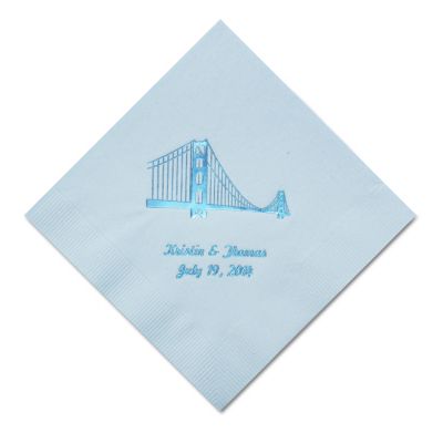 Personalized Napkins - BEVERAGE (Golden Gate)