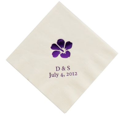 Personalized Napkins - BEVERAGE (Hibiscus)