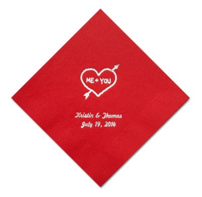Personalized Napkins - LUNCHEON (Heart and Arrow)