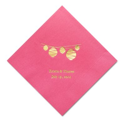 Personalized Napkins - BEVERAGE (Lanterns)