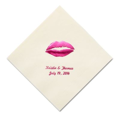 Personalized Napkins - BEVERAGE (Lips)