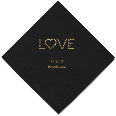 Personalized Napkins - BEVERAGE (Love)