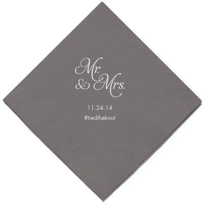 Personalized Napkins - BEVERAGE (Mr and Mrs)