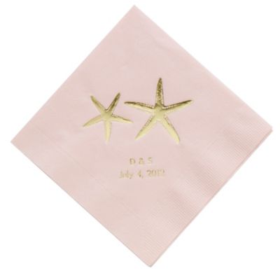 Personalized Napkins - BEVERAGE (Starfish)
