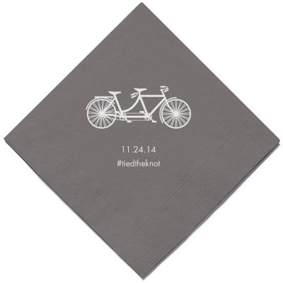 Personalized Napkins - DINNER (Tandem Bike)