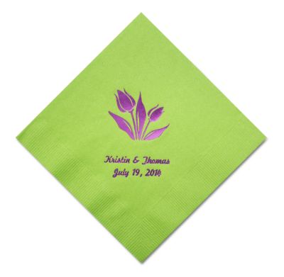 Personalized Napkins - BEVERAGE (Tulip)