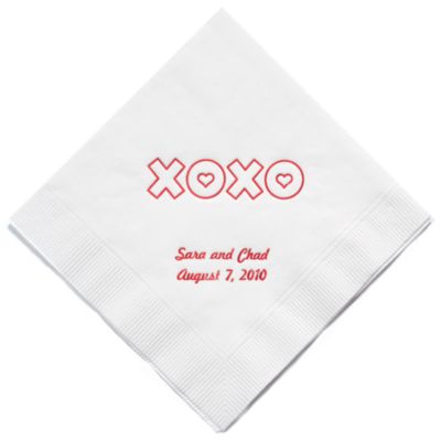 Personalized Napkins - BEVERAGE (XOXO)