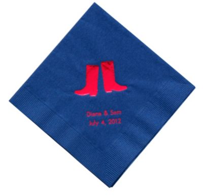 Personalized Napkins - LUNCHEON (Boots)