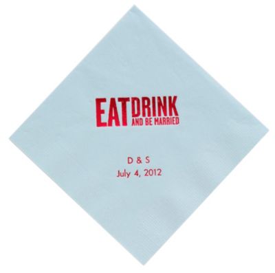 Personalized Napkins - LUNCHEON (Eat, Drink... Block)