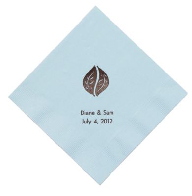 Personalized Napkins - LUNCHEON (Leaves)