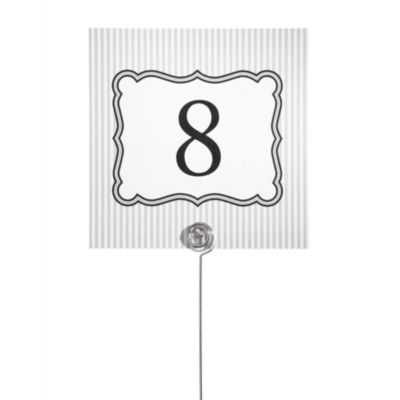 Table Number Cards - Stripe