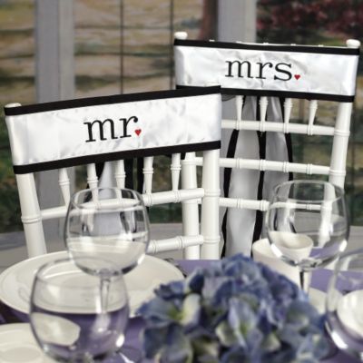 Mr and Mrs Chair Sashes