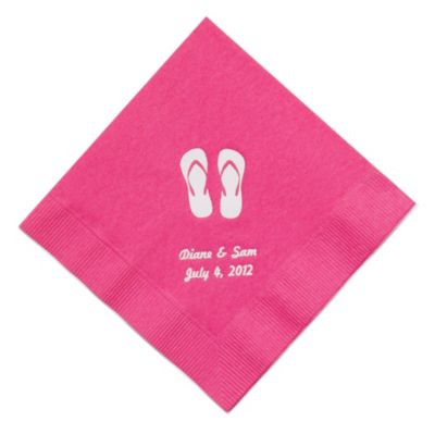 Personalized Napkins - DINNER (Flip-Flops)