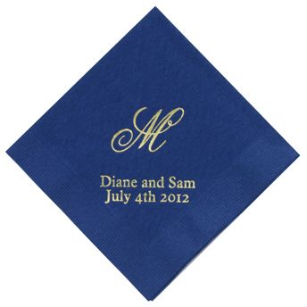 Personalized Napkins - DINNER (Monogram)