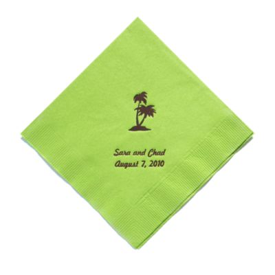 Personalized Napkins - DINNER (Palm Trees)