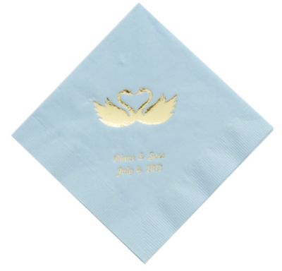 Personalized Napkins - DINNER (Swans)