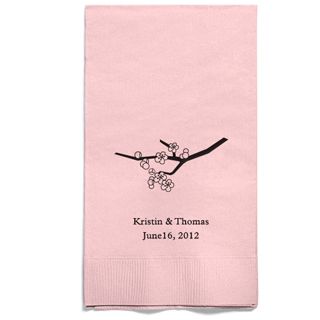 Personalized Napkins - GUEST TOWEL (Cherry Blossom)