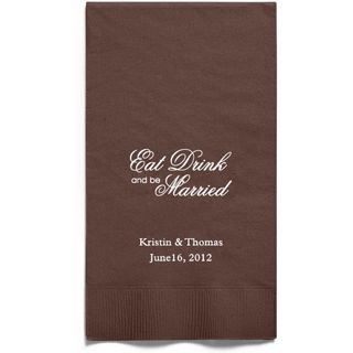 Personalized Napkins - GUEST TOWEL (Eat, Drink- Script)