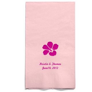 Personalized Napkins - GUEST TOWEL (Hibiscus)