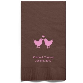 Personalized Napkins - GUEST TOWEL (Lovebirds)