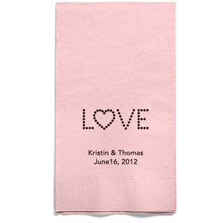 Personalized Napkins - GUEST TOWEL (Love)