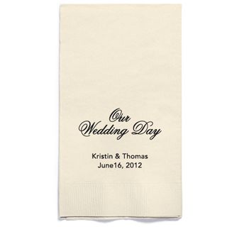 Personalized Napkins - GUEST TOWEL (Our Wedding Day)