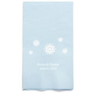 Personalized Napkins - GUEST TOWEL (Snowflakes)